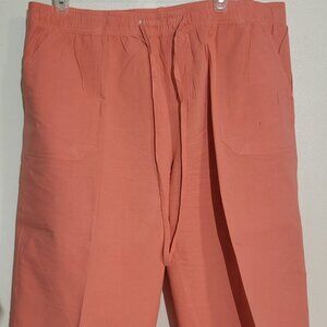 Women's Drawstring Capri Pants with Pockets 100% Cotton Comfortable